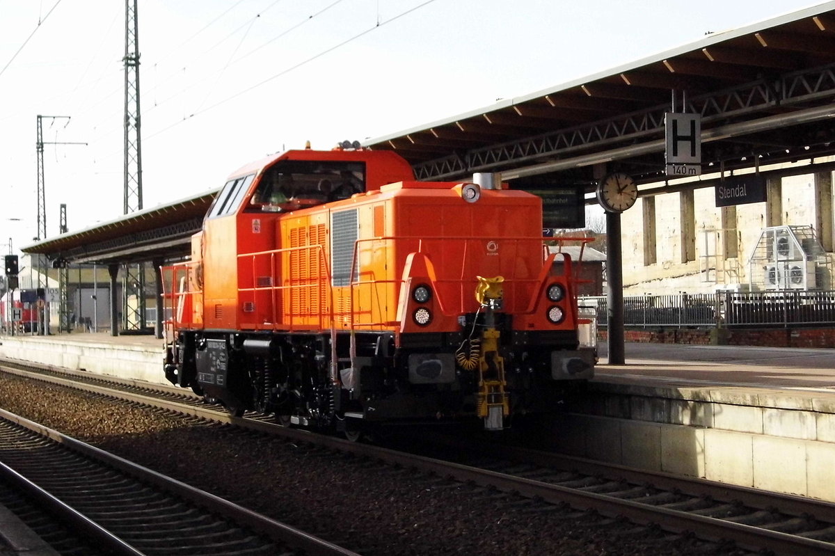Am 03.03.2017 Testfahrt die 1002 014-1 von der DAL Deutsche Anlagen-Leasing GmbH & Co. KG, Mainz (ALS) von Stendal nach Rathenow .