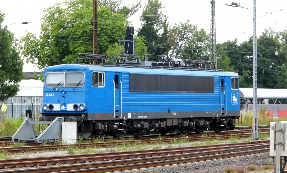 Am 17.07.2015 war die 155 045-9 Press in Stendal abgestellt .