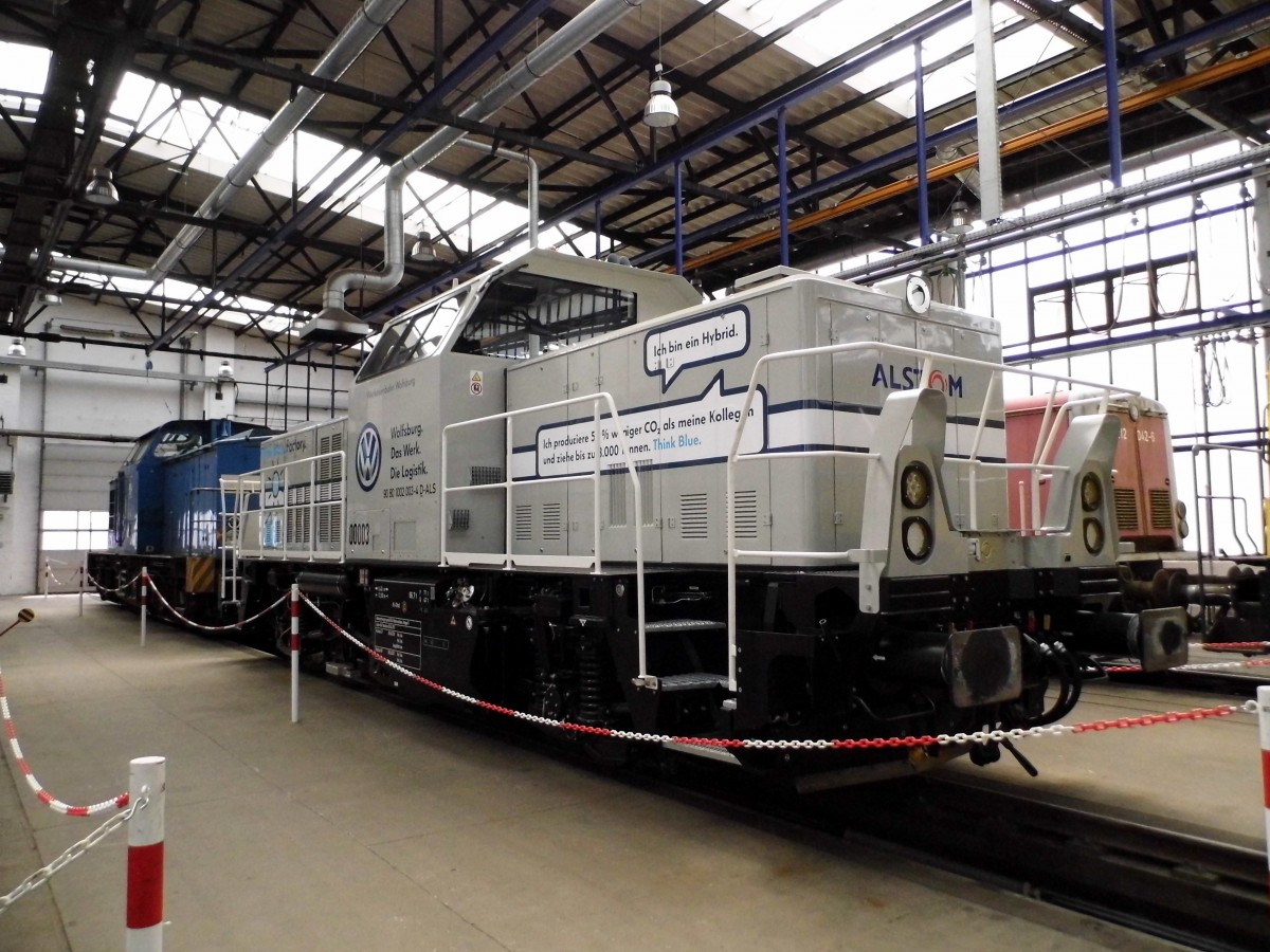 Am 30 .05.2015 stand die neue H3 Lok 1002 003-4 von VW Werg .ALS im RAW Stendal bei Alstom Lokomotiven Service GmbH .