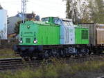 Am 29.10.2017 Rangierfahrt von der 202 287-9 von der SETG  in Stendal .