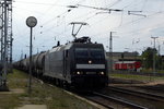 Am 25.06.2016 kam die 185 572-5 von der CTL Logistics (MRCE Dispolok)   aus Richtung Salzwedel nach Stendal und fuhr weiter in Richtung Magdeburg .