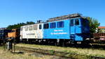 Am 07.07.2018 im Historischen Lokschuppen Wittenberge die  142 199 von der EGP .