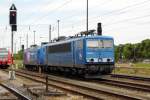 Am 31.05.2015 waren  die 145 030-7 und  die 155 045-9 von der Press in Stendal abgestellt .