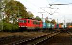 Am 24.10.2015 kam die  MEG 706 (155 119-1) aus Richtung Magdeburg nach Niederndodeleben und fuhr weiter in Richtung Braunschweig .