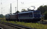 Am 01.09.2016 Rangierfahrt von 155 048-6 und die 189 800-6 und die 145 023-6   in Stendal .