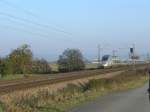 Highlight des tages, die Testfahrt des TGV, P�lling.